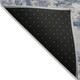 8' X 10' Blue And Denim Blue Floral Washable Indoor Outdoor Area Rug