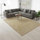 8' X 11' Gold And Beige Geometric Berber Washable Area Rug With UV Protection