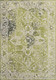 7' X 9' Green And Beige Tribal Washable Area Rug With UV Protection