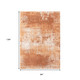 8' X 11' Orange And White Abstract Washable Area Rug With UV Protection