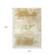 9' X 13' Gold And Beige Abstract Washable Area Rug With UV Protection