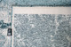 5' White And Blue Abstract Washable Round Rug With UV Protection