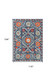 9' X 13' Blue Orange And Gray Tribal Washable Area Rug With UV Protection