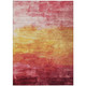 3' X 5' Blush And Pink Striped Washable Indoor Outdoor Area Rug