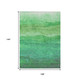 9' X 12' Green And Teal Blue Striped Washable Indoor Outdoor Area Rug
