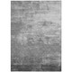 8' X 10' Gray And Silver Striped Washable Indoor Outdoor Area Rug