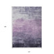 10' X 14' Lavender And Lilac Striped Washable Indoor Outdoor Area Rug