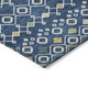 8' X 10' Navy Blue Ivory And Peach Geometric Washable Indoor Outdoor Area Rug