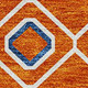 5' X 8' Orange Blue And Purple Geometric Washable Indoor Outdoor Area Rug