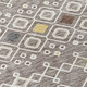 10' X 14' Taupe Gray And Gold Geometric Washable Indoor Outdoor Area Rug