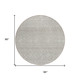 8' Beige And Ivory Round Chevron Washable Indoor Outdoor Area Rug