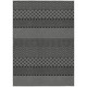 10' X 14' Black And Ivory Chevron Washable Indoor Outdoor Area Rug