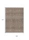 9' X 12' Brown And Ivory Chevron Washable Indoor Outdoor Area Rug