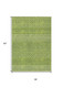 3' X 5' Lime Green And Ivory Chevron Washable Indoor Outdoor Area Rug