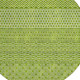 8' Lime Green And Ivory Round Chevron Washable Indoor Outdoor Area Rug