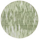 8' Green And Ivory Round Abstract Washable Indoor Outdoor Area Rug