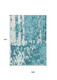 9' X 12' Teal Blue And Ivory Abstract Washable Indoor Outdoor Area Rug