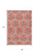 8' X 10' Coral And Taupe Geometric Washable Indoor Outdoor Area Rug