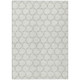 8' X 10' Ivory And Black Geometric Washable Indoor Outdoor Area Rug