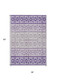 3' X 5' Purple Lavender And Ivory Geometric Washable Indoor Outdoor Area Rug