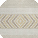 8' Beige Ivory And Taupe Round Southwestern Washable Indoor Outdoor Area Rug