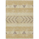 5' X 8' Gold Taupe And Beige Southwestern Washable Indoor Outdoor Area Rug