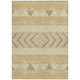 10' X 14' Gold Taupe And Beige Southwestern Washable Indoor Outdoor Area Rug