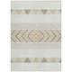 9' X 12' Ivory Beige And Taupe Southwestern Washable Indoor Outdoor Area Rug