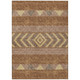 5' X 8' Orange Wheat And Taupe Southwestern Washable Indoor Outdoor Area Rug