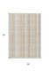5' X 8' Ivory Beige And Tan Plaid Washable Indoor Outdoor Area Rug
