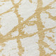 8' Gold And Ivory Round Abstract Washable Indoor Outdoor Area Rug