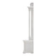 Classic White Hall Tree Coat Rack with Drawers