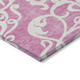 8' X 10' Blush And Ivory Damask Washable Indoor Outdoor Area Rug
