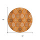 8' Orange Ivory And Gray Round Floral Medallion Washable Indoor Outdoor Area Rug