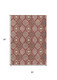 5' X 8' Orange Beige And Gray Floral Medallion Washable Indoor Outdoor Area Rug