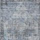 5' X 8' Blue Gray And Ivory Oriental Washable Indoor Outdoor Area Rug