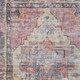 3' X 5' Rust Gray And Mauve Oriental Washable Indoor Outdoor Area Rug