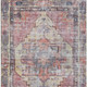 5' X 8' Rust Gray And Mauve Oriental Washable Indoor Outdoor Area Rug