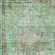 8' X 10' Artichoke Green Teal Blue And Lavender Oriental Washable Indoor Outdoor Area Rug