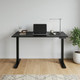 48" Adjustable Black Stainless Steel Computer Desk