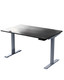 48" Adjustable Black and Gray Stainless Steel Computer Desk