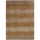 5' X 8' Brown And Khaki Striped Washable Indoor Outdoor Area Rug
