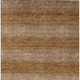 9' X 12' Brown And Khaki Striped Washable Indoor Outdoor Area Rug