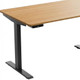 48" Adjustable Brown and Black Stainless Steel Computer Desk