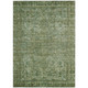 5' X 8' Olive Green And Ivory Floral Medallion Washable Indoor Outdoor Area Rug