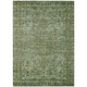 8' X 10' Olive Green And Ivory Floral Medallion Washable Indoor Outdoor Area Rug