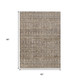 5' X 8' Brown And Beige Striped Washable Indoor Outdoor Area Rug