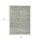 3' X 5' Green And Gold Striped Washable Indoor Outdoor Area Rug