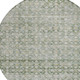 8' Green And Gold Round Striped Washable Indoor Outdoor Area Rug