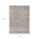 8' X 10' Taupe And Beige Striped Washable Indoor Outdoor Area Rug